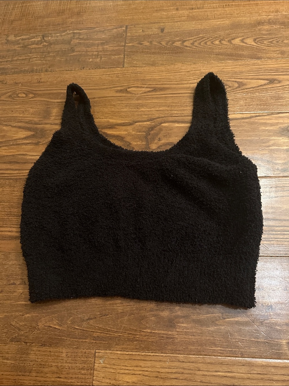stars above Black Fuzzy Cropped Tank